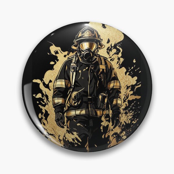 Item preview, Firefighter in Black & Gold |2/ Courage Forged by Fire designed and sold by TitiaDesign.