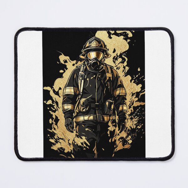 Item preview, Firefighter in Black & Gold |2/ Courage Forged by Fire designed and sold by TitiaDesign.