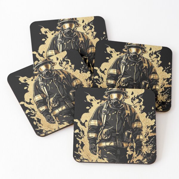 Item preview, Firefighter in Black & Gold |2/ Courage Forged by Fire designed and sold by TitiaDesign.