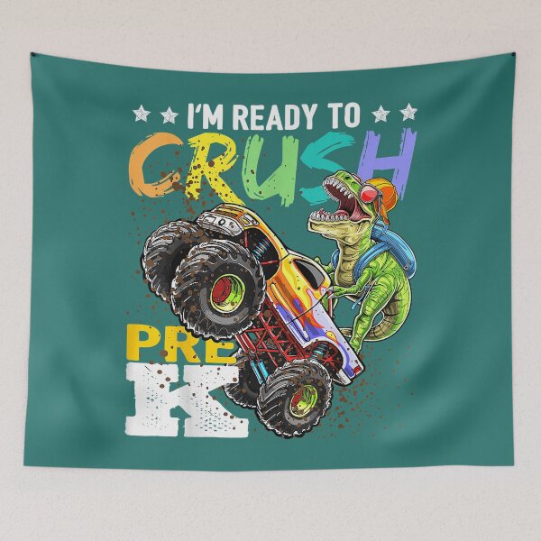 Item preview, Crush Pre-K Dinosaur Monster Truck Back to School Boy Gifts designed and sold by TESTTES.