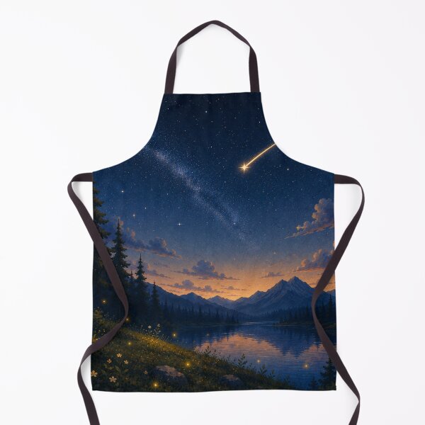 Item preview, The Wishing Star – Night Landscape with Shooting Star designed and sold by Goodthingstree.