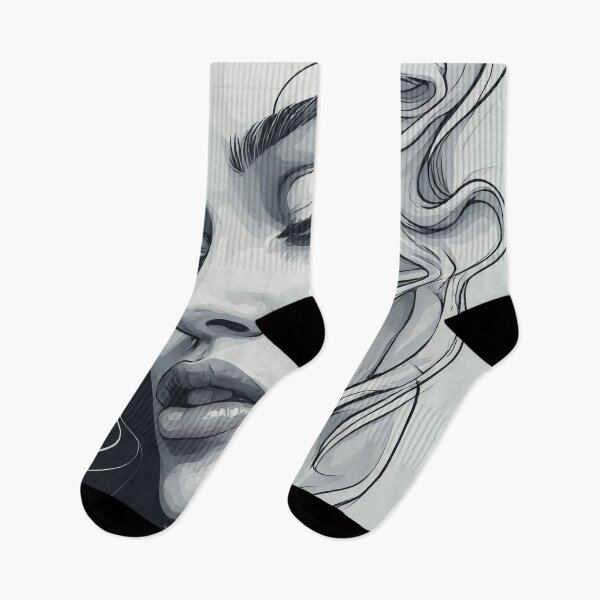 Item preview, black and white portrait designed and sold by aliraweb.