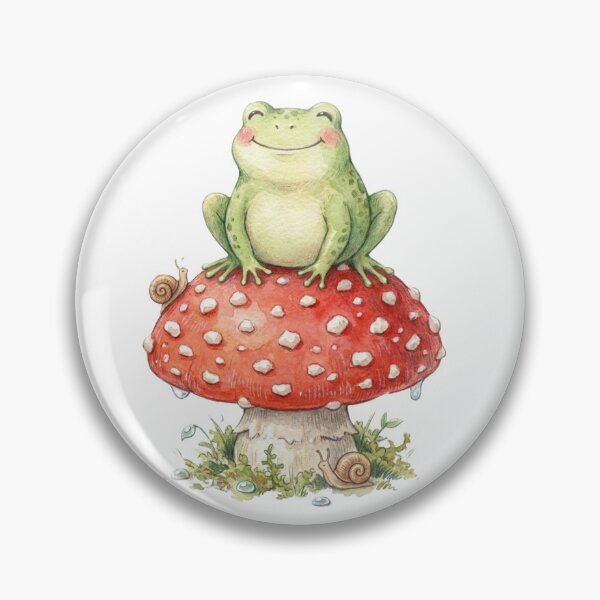 Item preview, Cute Frog Amanita Muscaria Cottagecore Forager designed and sold by Mks-Fashion.