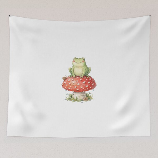 Item preview, Cute Frog Amanita Muscaria Cottagecore Forager designed and sold by Mks-Fashion.