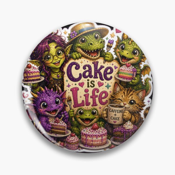 Item preview, Cake is Life designed and sold by Loula the Nerd Goblin.