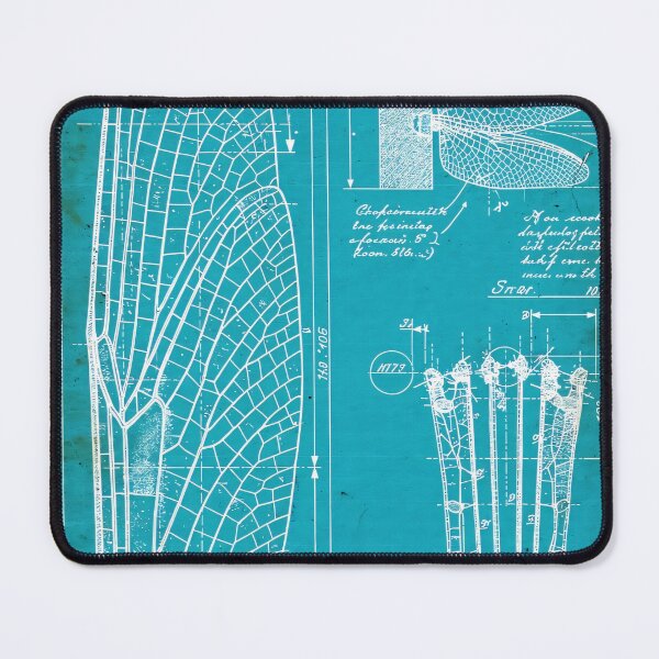 Item preview, Dragonfly Wing Blueprint Technical Drawing Aerospace designed and sold by Jozefin's Studio.