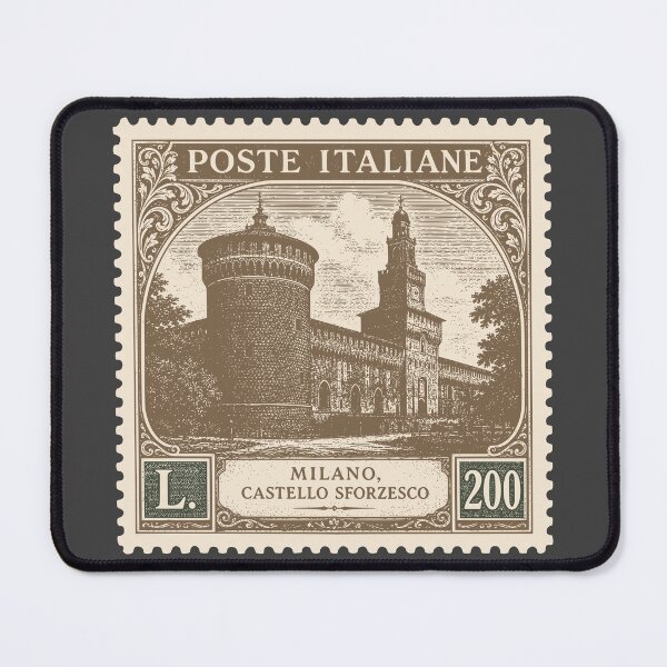 Item preview, Vintage Castello Sforzesco Milan Italian Postage Stamp designed and sold by Imaginationbeyond.