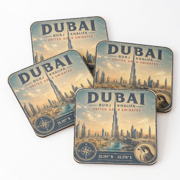Item preview, Dubai Burj Khalifa Vintage Travel Sticker designed and sold by naturalsurvival.