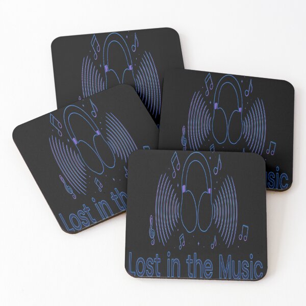 Item preview, Lost in the Music – Neon Headphones Soundwave Design designed and sold by Midnight Veil Designs.