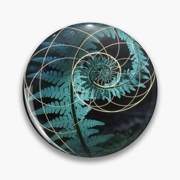 Item preview, Golden Ratio Fern Frond Fibonacci Spiral Botanical designed and sold by Jozefin's Studio.