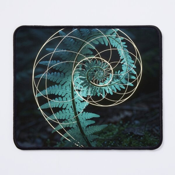 Item preview, Golden Ratio Fern Frond Fibonacci Spiral Botanical designed and sold by Jozefin's Studio.