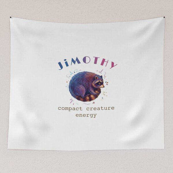 Item preview, Jimothy Cute Raccoon Art | Whimsical Woodland Animal | Cozy Forest Aesthetic | Colorful Digital Illustration designed and sold by Bhaskar Digital Art.