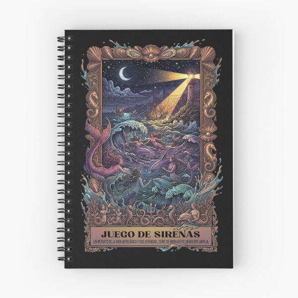 Item preview, Sirenas Entre Las Olas – Mermaids & Mythological Relics Engraving designed and sold by Belrovera.