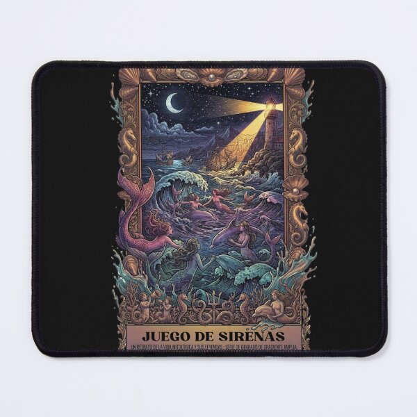 Item preview, Sirenas Entre Las Olas – Mermaids & Mythological Relics Engraving designed and sold by Belrovera.