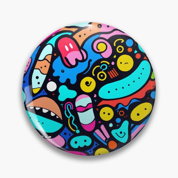 Item preview, Colorful Kawaii Doodle Pattern | Fun Abstract Cartoon Art for Apparel & Accessories designed and sold by IMuDesigner.