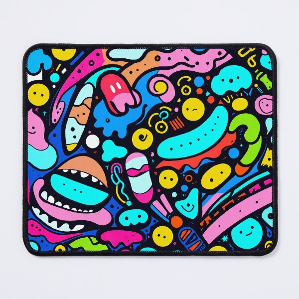 Item preview, Colorful Kawaii Doodle Pattern | Fun Abstract Cartoon Art for Apparel & Accessories designed and sold by IMuDesigner.