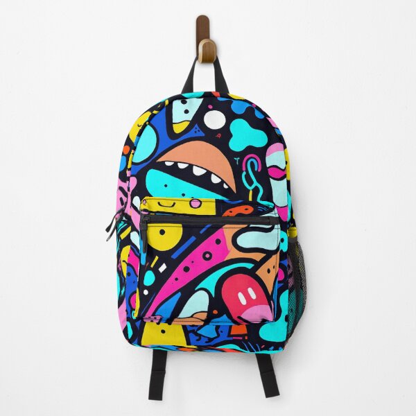Item preview, Colorful Kawaii Doodle Pattern | Fun Abstract Cartoon Art for Apparel & Accessories designed and sold by IMuDesigner.