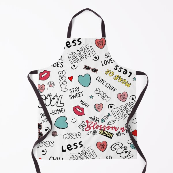 Item preview, Cute Pastel Doodle Aesthetic Collage Pattern designed and sold by SK ArtNest.