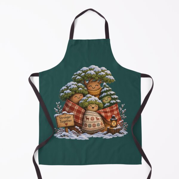 Item preview, Stronger Together Cute Trees Sharing Blankets Winter Art designed and sold by Miheerala.