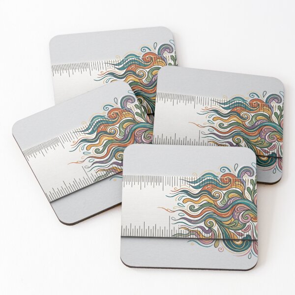 Item preview, Precision Meets Play Ruler Wave Abstract Art designed and sold by Jozefin's Studio.
