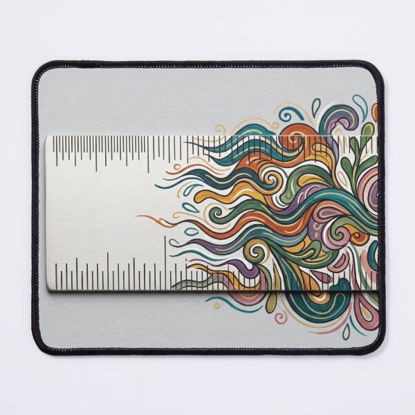 Item preview, Precision Meets Play Ruler Wave Abstract Art designed and sold by Jozefin's Studio.