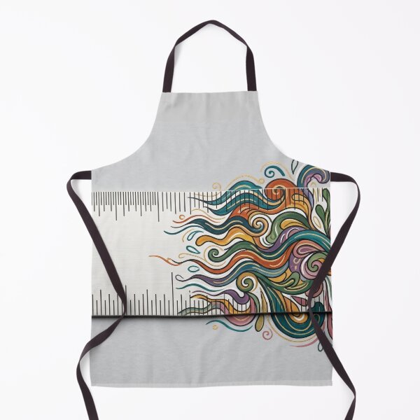 Item preview, Precision Meets Play Ruler Wave Abstract Art designed and sold by Jozefin's Studio.