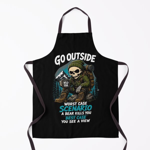 Item preview, Go Outside Funny Skeleton Hiker Mountain Quote designed and sold by markymaarty.