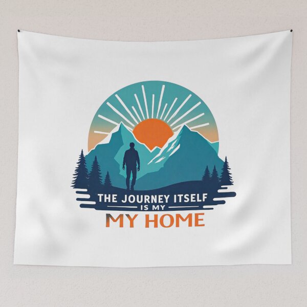 Item preview, The Journey Itself Is My Home Shirt - Mountain Hiking Adventure T-Shirt designed and sold by GabeMountainArt.