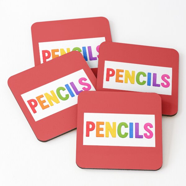 Item preview, PENCILS | Colorful School Typography  designed and sold by Novel Works Studio.