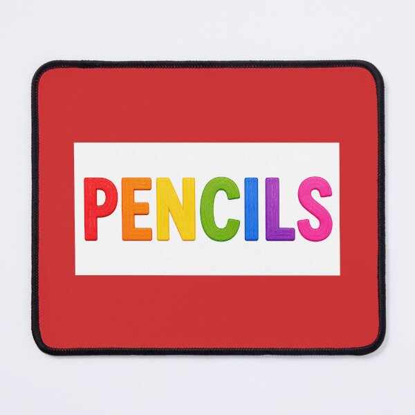 Item preview, PENCILS | Colorful School Typography designed and sold by Novel Works Studio.