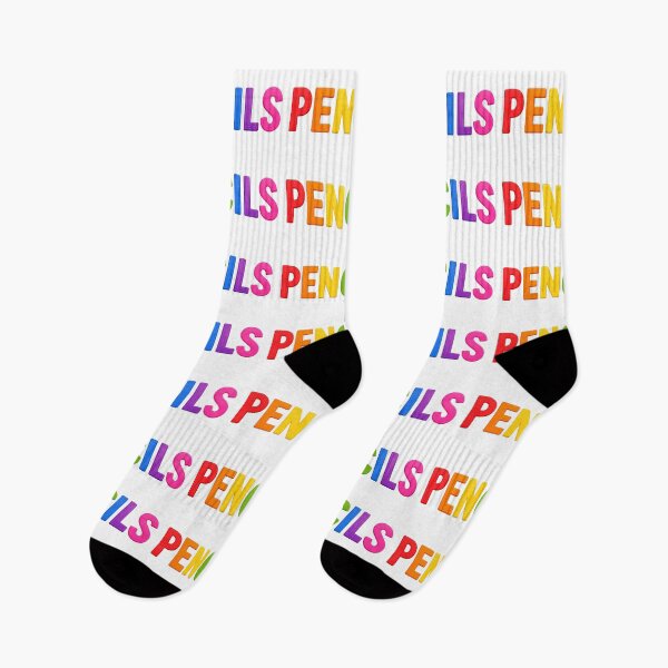 Item preview, PENCILS | Colorful School Typography  designed and sold by Novel Works Studio.