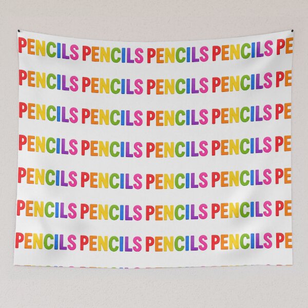 Item preview, PENCILS | Colorful School Typography  designed and sold by Novel Works Studio.