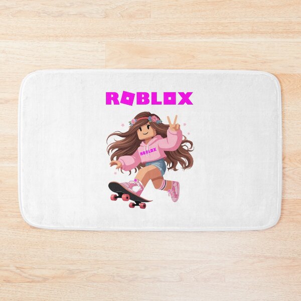 Item preview, Cute Skater Blocky Girl Skateboard Pink Hoodie designed and sold by Krasnovaovaova.