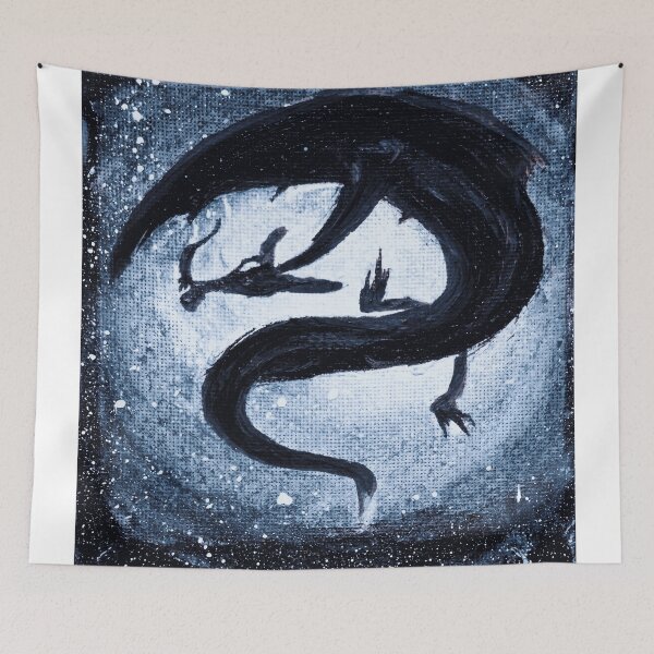 Item preview, Serpentine Chinese Dragon Tribal Art designed and sold by NoxArtis.