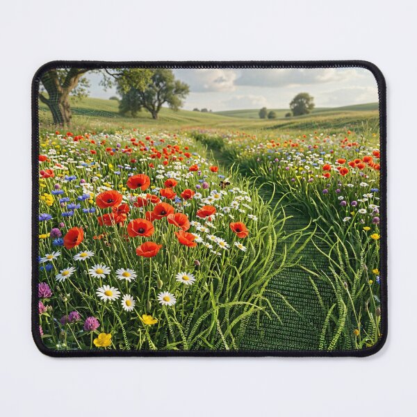Item preview, Binary Poppy Field Sunset Code Art Programmer designed and sold by Jozefin's Studio.