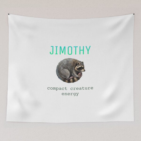 Item preview, Jimothy Cute Raccoon Art | Whimsical Woodland Animal | Cozy Forest Aesthetic | Colorful Digital Illustration designed and sold by Bhaskar Digital Art.