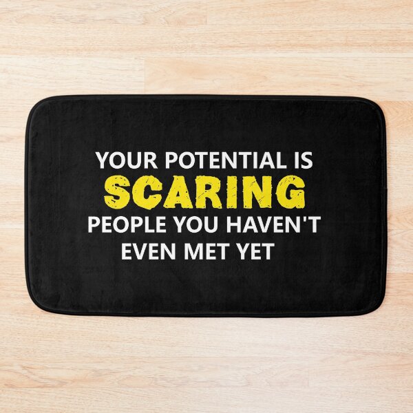Item preview, Your Potential Is Scaring People You Haven't Met Yet – savage Confidence Quote white & yellow designed and sold by Dziridesign.