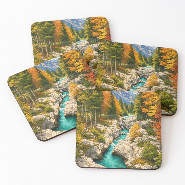 Item preview, Soca River Slovenia Illustration designed and sold by Tamara Al Bahri.