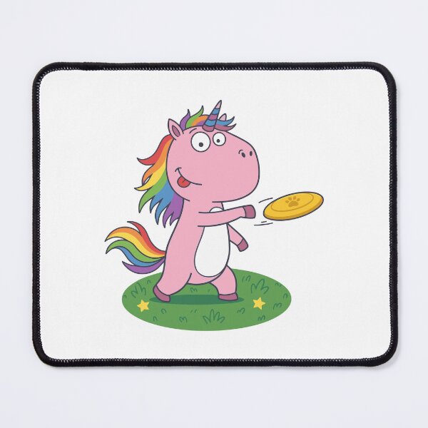 Item preview, Cute pink unicorn frisbee player Rainbow design, Sports Gift designed and sold by BobaTeeStore.