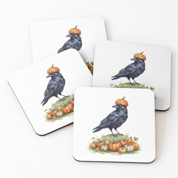 Item preview, Raven Wearing Pumpkin Hat Autumn Decor designed and sold by Roy & Tiffany.