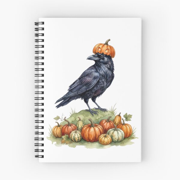 Item preview, Raven Wearing Pumpkin Hat Autumn Decor designed and sold by Roy & Tiffany.