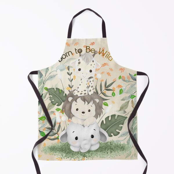 Item preview, Cute Watercolor Safari Animals Born To Be Wild Illustration designed and sold by Amanyscrafts.
