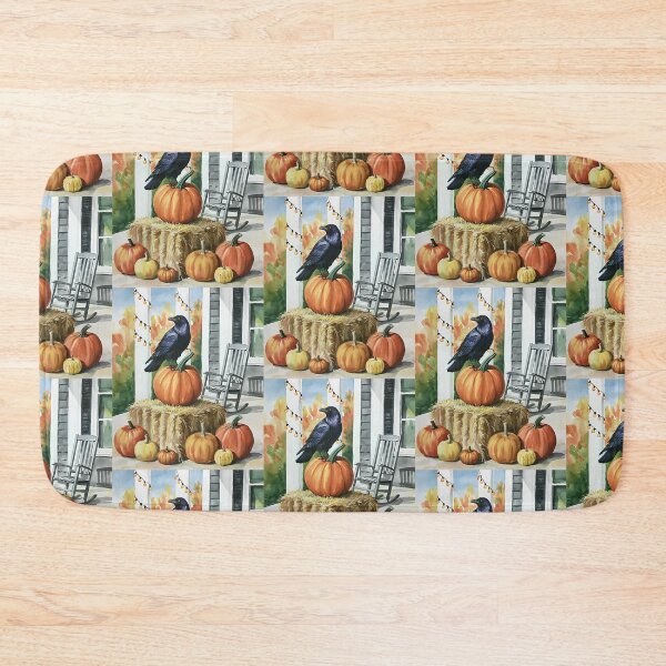 Item preview, Autumn Porch Raven On Pumpkin Stack designed and sold by Roy & Tiffany.