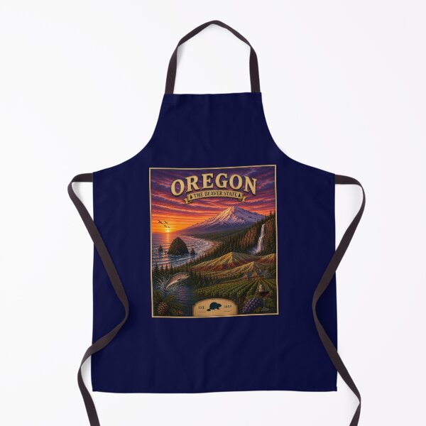 Item preview, Oregon Travel Sticker | Vintage Oregon State Badge | Mt Hood, Crater Lake & Cannon Beach Art designed and sold by Swanny's Custom T-shirt and Gift Designs.