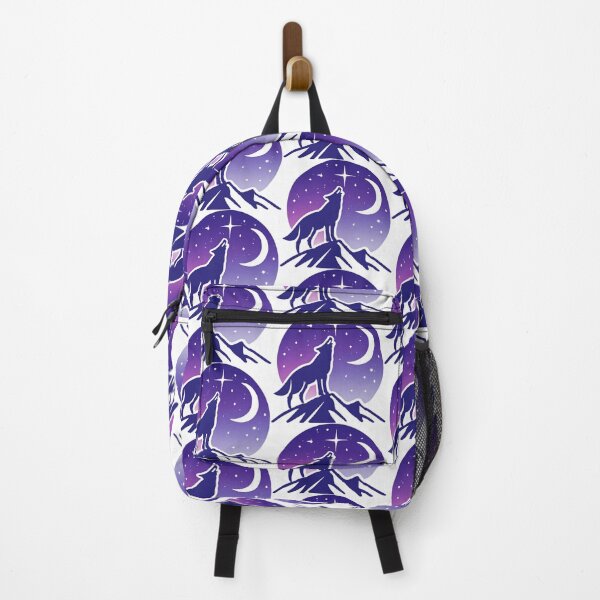 Item preview, Wolf Howling at Moon and Stars Mountain Art designed and sold by AnamikaArtVibe.