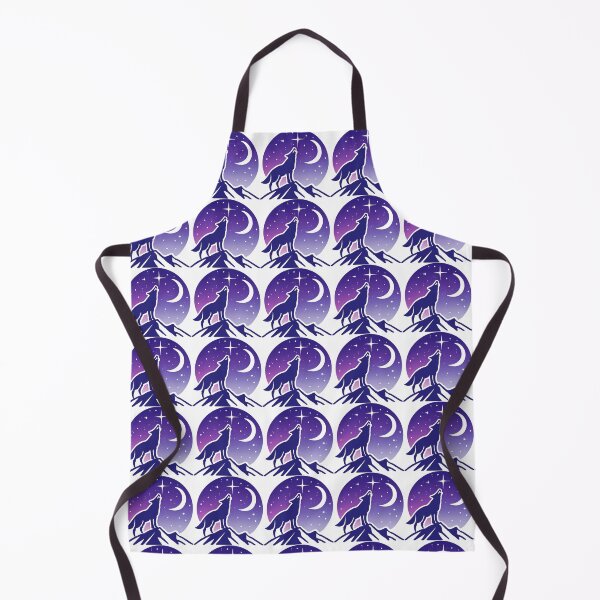 Item preview, Wolf Howling at Moon and Stars Mountain Art designed and sold by AnamikaArtVibe.