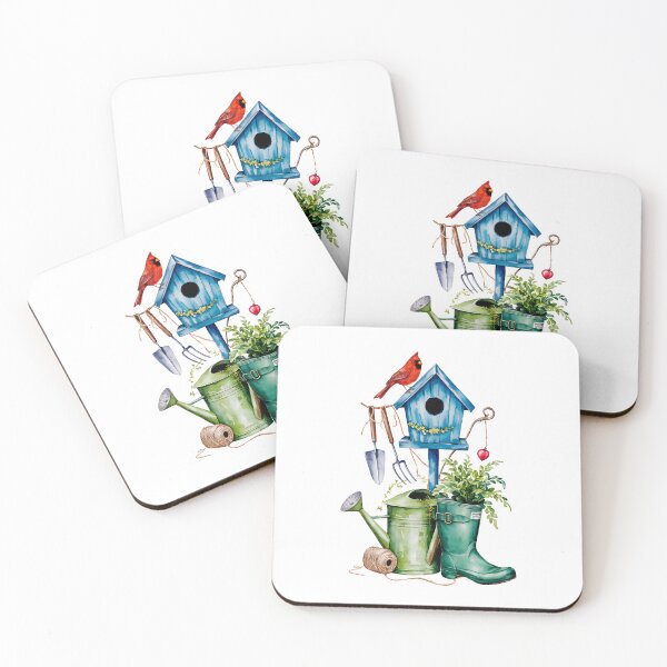 Item preview, Garden Birdhouse With Red Cardinal Decor designed and sold by Roy & Tiffany.