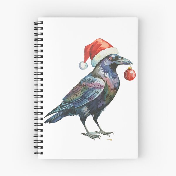 Item preview, Christmas Raven Wearing Santa Hat Ornament designed and sold by Roy & Tiffany.