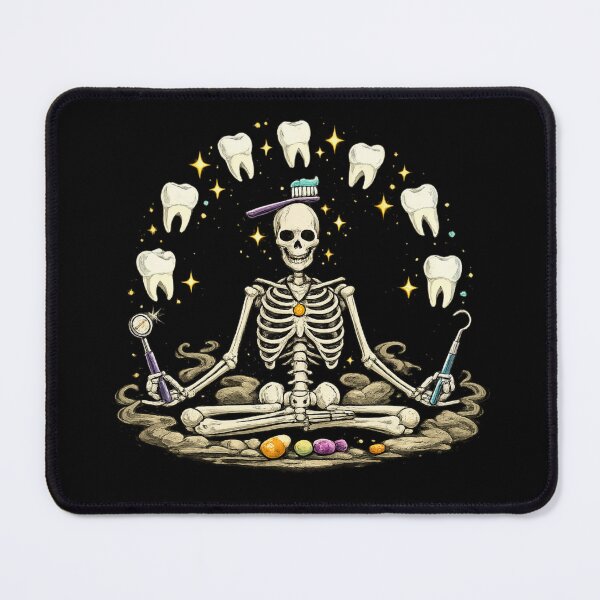 Item preview, Dental Hygienist Skeleton Yoga Halloween Gift designed and sold by Corvoria.
