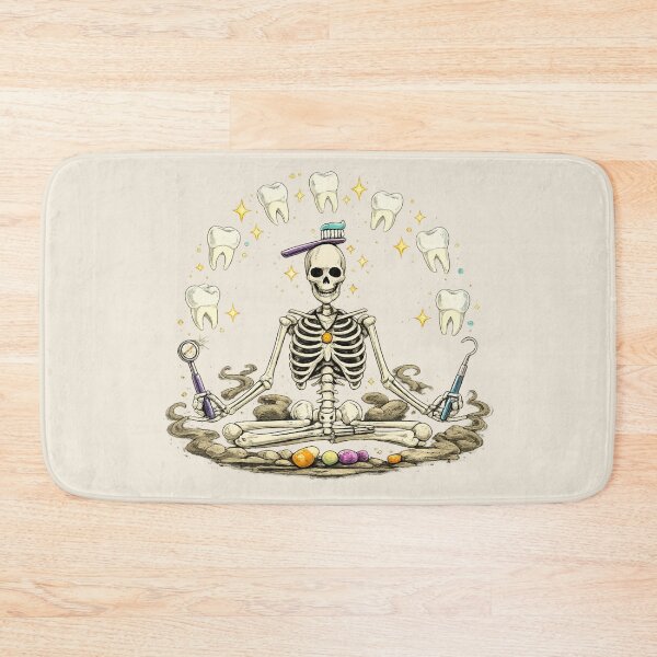 Item preview, Dental Hygienist Skeleton Yoga Halloween Gift designed and sold by Corvoria.